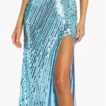 Mac Duggal NWT 6072 - Sequin Mesh Evening Dress Aqua Blue Size 2 Photo 0