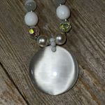 Charming Charlie NWT necklace & earring set white/pearl/crystal beads Photo 1