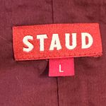 STAUD  Peggy Top Plum Cotton Poplin Peplum Blouse Size Large NWT Photo 7