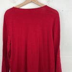 J. Jill light Sweater V Neck 3/4 sleeves pullover tunic red size Large Photo 7