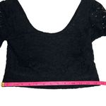 Mink Pink Black Lace Crop Top Long Sleeve Photo 3