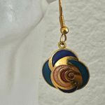 Cloisonné Enamel Swirl Dangle Earrings Photo 2