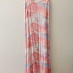 Bella Dahl Midi Dress Size Small Desert Abstract Pink Blue Tie Dye Cotton Candy Photo 0
