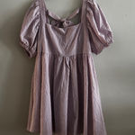 Mabel Mable Lavender gingham babydoll dress Photo 0