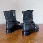 Alexander McQueen  • black calfskin boot chunky silver metal studded moto Photo 10