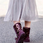 UGG  Purple Port Short Sparkle Uggs- Size 5 Photo 0