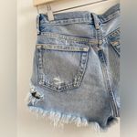 AGOLDE Blue Parker Distressed Fray Hem Jean Short Size 24 Photo 8