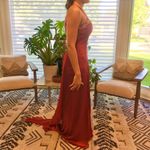 NOX NARIANNA Maroon Red Halter Rhinestone Prom Wedding Bridesmaid Formal Dress M Size M Photo 3