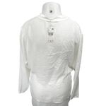 NEW MNG Women White Long Sleeve Oversized Faux Wrap Pullover Blouse Top Size 16 Photo 1