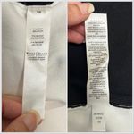 White House | Black Market Stripe 3/4 Sleeve Faux Pearls Sliding Seams Top *DEFECT Photo 8