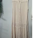 Free People NEW Pretty Cozy Maxi Dress Oversized Size Small Ecru Sleeveless Boho Photo 4