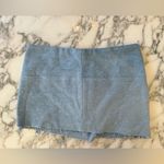 NWOT EB Denim Micro Skirt Asymmetrical Raw Hem Women's S no size tag Blue Photo 2