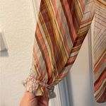 Robert Graham  Pink and Brown Silk Geometric Blouse Size Small Photo 3