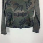 Anthropologie Marrakech Sherpa Collar Green Camo Moto Jacket Size Small Photo 10