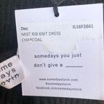 Somedays Lovin  Mist Rib Knit Dress Charcoal NWT Photo 5