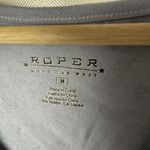 Roper Shirt Womens M Blue Floral Southwestern Studded V Photo 2