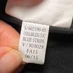 Old Navy Blue/Gray/White Striped Collarless Blanket Coat Blazer Lined Size S Photo 10