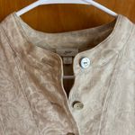 J.Jill  Floral‎ Tapestry Linen Blend Jacket Button Front Tie Back Size S Photo 4
