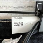 ZARA Mid-Rise Black Wash Crop Flare Jeans Size 2 Photo 5