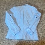 Gap  Women Light Blue Linen Blend Single Button Blazer Size 6 Photo 6
