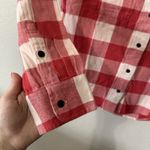 NEW Pact Holiday Gingham Mila Flannel Shirt Small Red White Button Up Top Check Photo 2