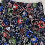 ZARA Black & Colorful Embroidery Floral Mini Party Skirt Photo 2