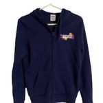 PINK - Victoria's Secret Victoria's Secret PINK Navy Blue Zip Up Hooded Sweatshirt - Size‎ XS Photo 1
