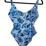 ANDIE NWT The Baia Floral Underwire One Piece Swimsuit Removable Cups M Blue Photo 1