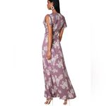 Lulus NWT Lulu’s Heart of Marigold Dusty Lavender Floral Print Wrap Maxi Dress Sz M Photo 2