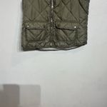 Mud Pie  Olive Green Duncan Quilted Sherpa Vest Sz M Photo 3