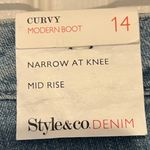 Style & Co  Women’s Medium Wash Curvy Modern Boot Cut Jeans Size 14 NEW Photo 2