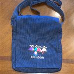 Ecuador Navy Blue Woven Boho Crossbody Bag Photo 0