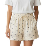 Old Navy Floral Pull On Causal Cream Shorts Women’s Size Small Photo 0