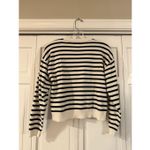 J.Crew striped crewneck exposed seam sweater xs White Photo 5