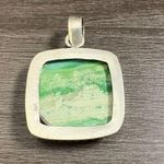 Dendrite Opal Gemstone Sterling Pendant Silver Photo 1