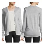 Rag and Bone  Alyssa Merino Wool Cardigan Gray Size Medium Lightweight Button Chic Photo 12