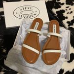 Steve Madden Myla White Leather Sandals Photo 0