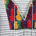 J.Crew Striped Gauze Cotton Embroidered Tunic Top Boho Size XS GUC L1756 Photo 4