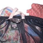 Victoria's Secret  Sheer Lace Babydoll  2 Pc Set Black Pink Size Small Photo 5