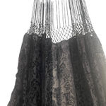 Jessica Simpson XL Witchy Velvet Fringe Metallic Open Front Cardigan Long Top Photo 2