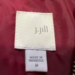J.Jill Burgundy Red Zip Front Heavy Quilted Puffer Vest Button Pockets Medium Photo 13