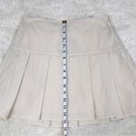 Le lis Cream Pleated Mini Skirt Tennis Peplum Schoolgirl Cotton Beige Size Small Photo 9