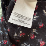 Lucky Brand  Peasant Blouse Womens Small Navy Pink Floral Boho Bohemian Top Shirt Photo 4