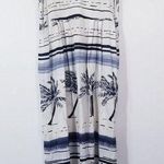 Jams World Palm Tree Print Tropical Midi Dress with Pockets Photo 0