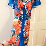 Flying Tomato NWT blue floral print vneck jumpsuit Photo 2