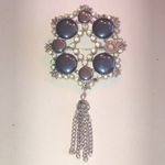 Celebrity NY Vintage Silver Tone and Metallic Black Brooch Photo 1