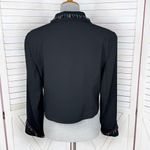 Vintage City Girl Petites 80s Rainbow Fringe Crop Blazer Jacket Black 12 Medium Size undefined Photo 3