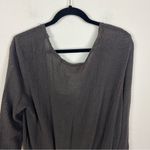 Free People  Grey Gauze Henley Romper Photo 5