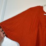 Boston Proper  Orange Square Neck Oversized Shirt Blouse Size Large EUC #1285-AZ Photo 2