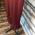 Worthington  Maroon Berry Velvet  long Chiffon sleeve Blouse  size XXLT Photo 1